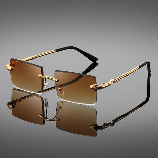 2pcs Unisex Retro Casual Frameless Glasses - Minimalist & Stylish, Perfect for Birthday Gifts and Photo Props