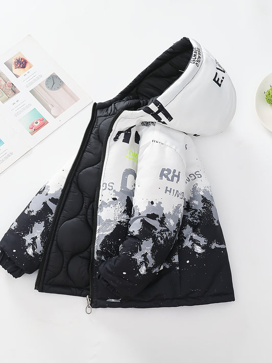 Boys' Autumn Jacket with Padding, New Style for 2025, Suitable for Older Children, Spring And Autumn Winter Coat, Reversible Windbreaker, Boys Fleece, Boys Winter Coats, Coats For Boys