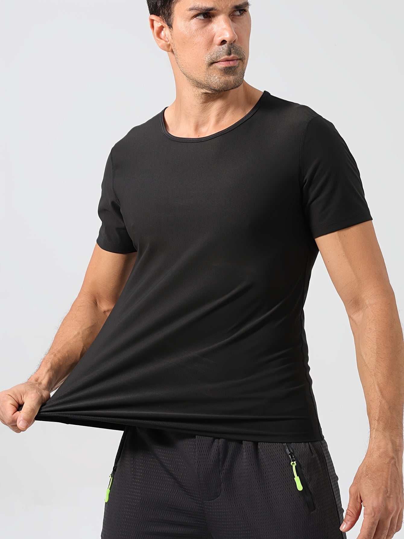Sauna Shirt For Men, Short Sleeve Sauna Suit For Men Weight Loss, Sweat Body Shaper Sauna Vest For Men Gym Exercise Sauna Top