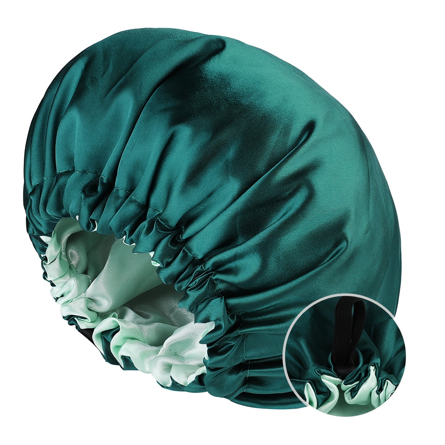 [Satin Sleep Bonnet] Double Layer Satin Bonnet For Sleeping - Adjustable Bonnet For Curly Hair - Large Satin Lined Sleep Cap For Women