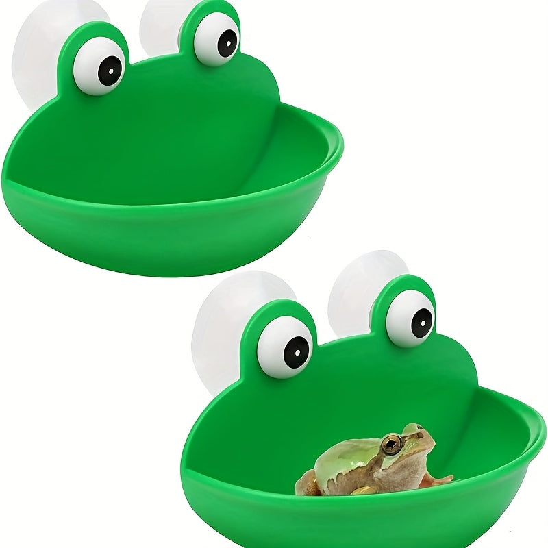 Cute Cartoon Frog Soap Dish, Wall-Mounted Suction Cup Design, No-Drill Installation, Creative Personality Style, Plastic Material, Decorative Bathroom Accessory, Frog Bathroom Decor