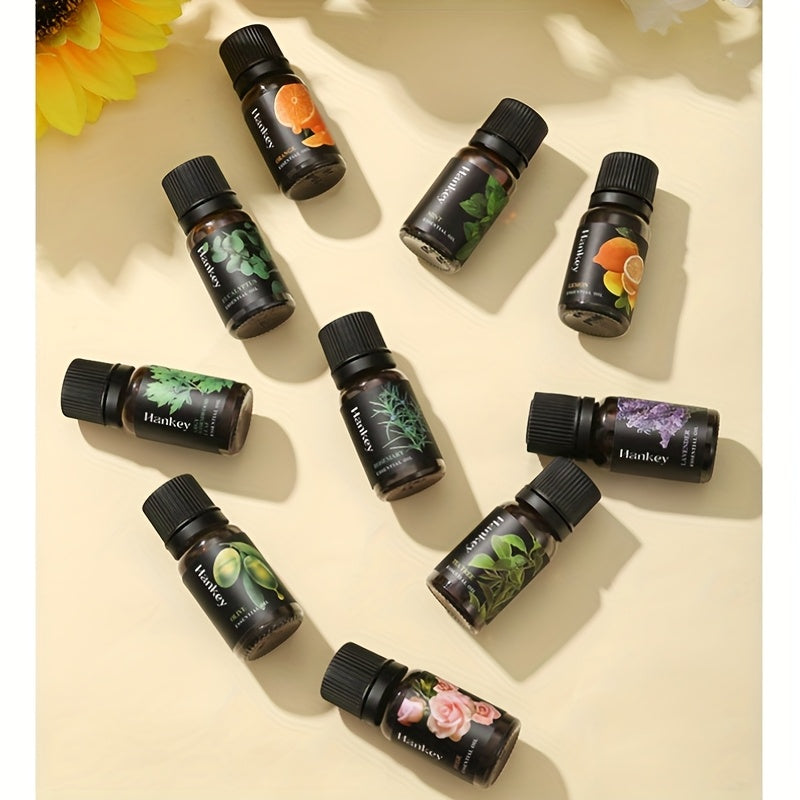 10/20/30pcs Essential Oils Set with 30+ Different Plant-Based Oils - Long-Lasting Scents for Diffusers, Humidifiers, Burners, Candle Making - Therapeutic Grade, All-Purpose Aromatic Oils for, Energy, Focus, Light Beige & Mood - Includes Lavender, Eucalyp