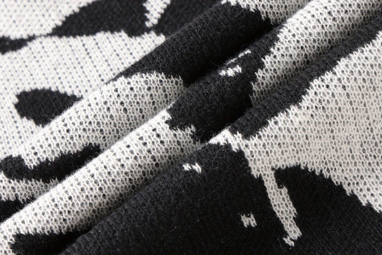 Cozy Panda Crew Neck Sweater - Novelty Cartoon Knit Pullover for Men - Warm, Slightly Stretchy, Casual Fall Winter Wear with Fun Panda Pattern