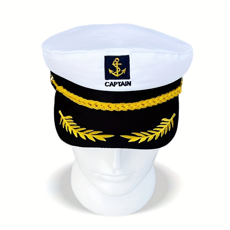 Navy Captain Hat - Flat Top Sun Hat for Outdoor Travel Leisure - Ideal Gift for Men and Women