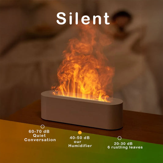 Flame Air Diffuser and Humidifier - 180ml Essential Oil Diffuser with 7 Colors, Noiseless Operation, Auto-Off Protection, Ideal for Home, Bedroom, Office, and Gifts, Bedroom Decor, Home Fragrance, Stylish Decor, Sleek Design, Durable Construction, Effici