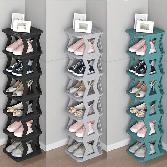 1pc Shoe Rack For Entry Doorway, Multi-layer Narrow Standing Foldable Removable Space Saving Rack, Dust Proof Durable Shoe Storage Rack Suitable For Shops