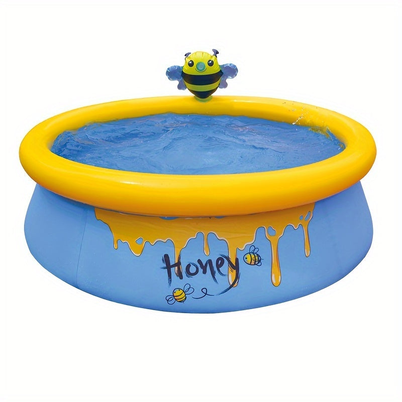 Inflatable Kids Bee Spray Pool Sprinkler Pool forfamily backyard Splash Pad Sprinkler Swimming Pool, summer water party, funy blow up pool