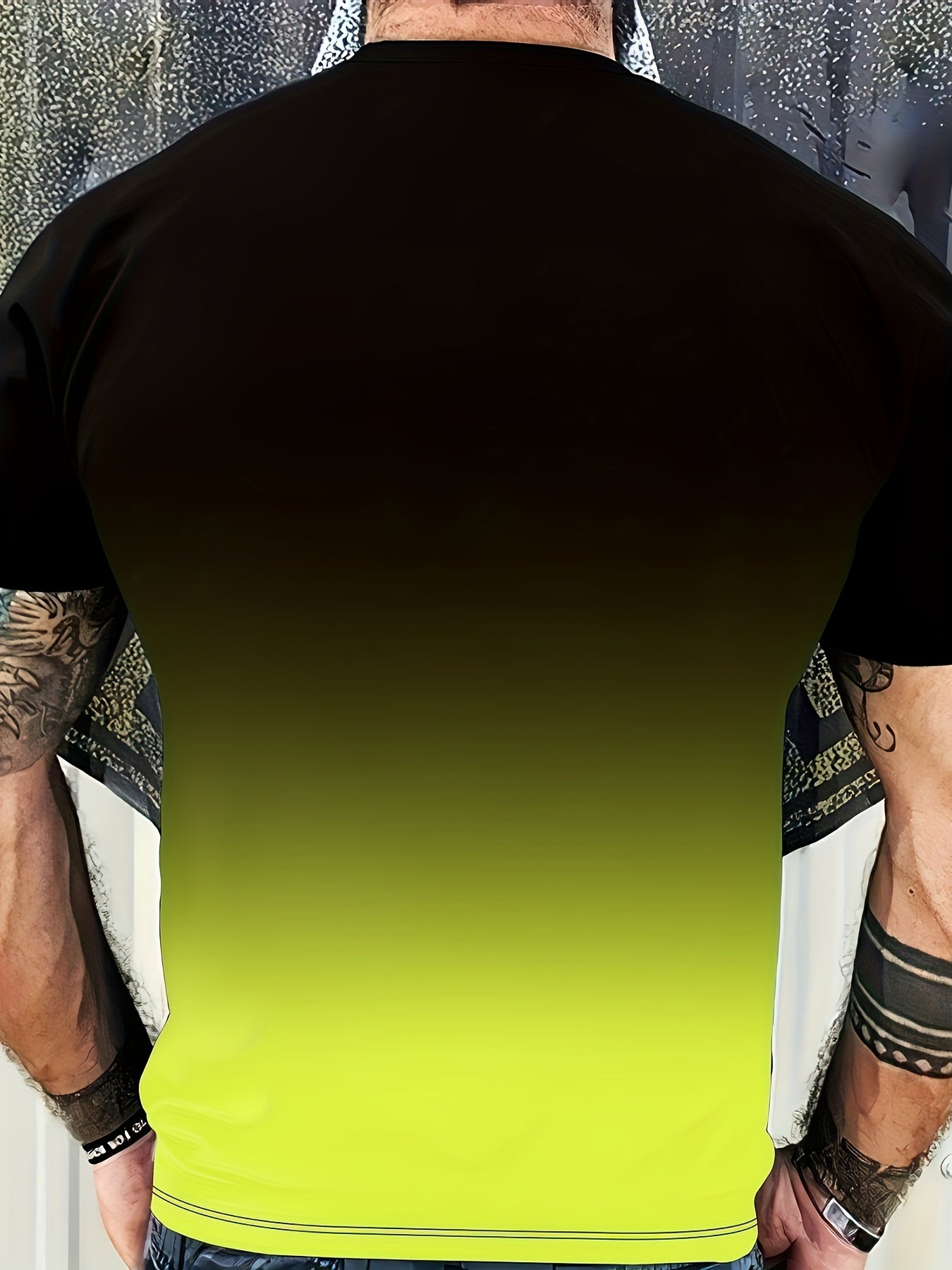 Ombre 2Pcs Trendy Outfits For Men, Casual Crew Neck Short Sleeve T-shirt And Drawstring Shorts Set For Summer, Men's Clothing Vacation Workout