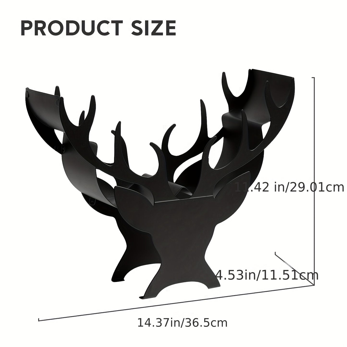 1pc Funny Deer Toilet Paper Holder with Deer & Antlers - Heavy-Duty Iron Construction, Self-Adhesive Bathroom Decor, Space-Saving Toilet Paper Rolls Organizer, For Home, Office, Camping - Funny Bathroom Decoration Gift, Home Decor, Playful Design