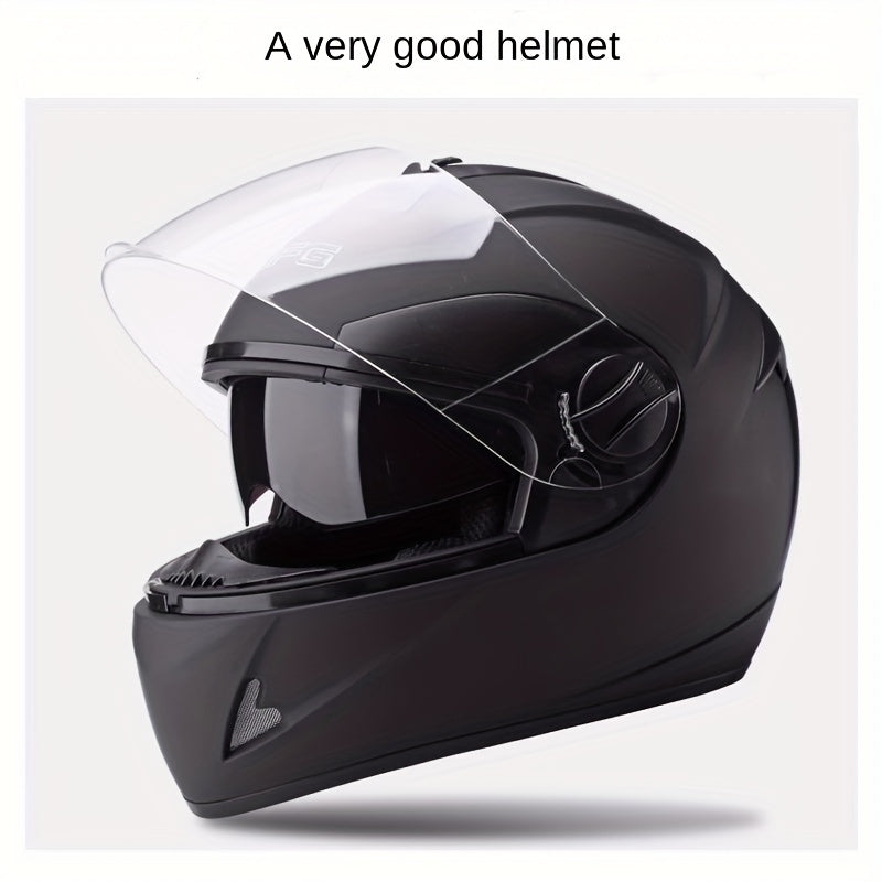 Motorcycle Helmet For Men And Women, Four Seasons Universal Full Helmet, Winter Warm Full Coverage Safety Cap Christmas Gift