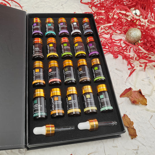 20pcs 5ml/0.169fl.oz Essential Oils Gift Set Alcohol-free Perfect for Diffusers, Humidifiers, Soap/Candle Making, Christmas Gifts, Lover, Friends