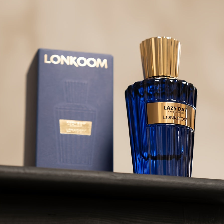 LONKOOM LAZY DAY EDP for Men & Women - Floral Oriental Scent with Lemon, Paeonia, Aquazone, Pink Pepper, Musk & Orange Blossom, 50ml/1.7fl.oz, 4-6 Hour Long-Lasting Fragrance, Luxury Gift for Dates & Special Occasions, Date Night Scent, Sophisticated Bot