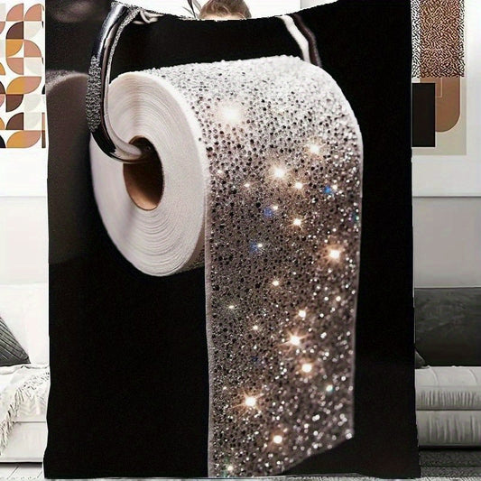 Sparkling Diamond Toilet Paper Roll - Luxury Bathroom Tissue with Glamorous Toilet Paper Design, Soft Flannel-like Texture, Elegant Bathroom Decor for Home, Parties, Holidays - Perfect Gift for Housewarming, Wedding, Birthday - All-Season Use, Party Supp