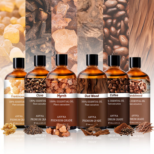 ANVNA Premium Essential Oil for Various Uses Such As Massage, Car, Hair Care, Skin Care, DIY, And Suitable for Multiple Environments Like Bathrooms, Offices, And Hotels, Available in.