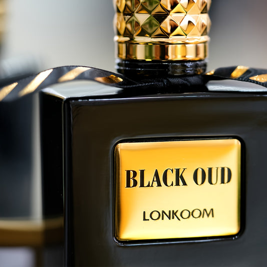 LONKOOM Black Oud Men'S EDT - Woody Aromatic, Long-Lasting 4-6 Hours, Luxury Oriental Scent with Lavender, Bergamot, Patchouli & Leather Notes, 100ml/3.4oz, Ideal for Gifting & Dates, Perfume for Man, Date Night Fragrance, Sophisticated Packaging, Highqu