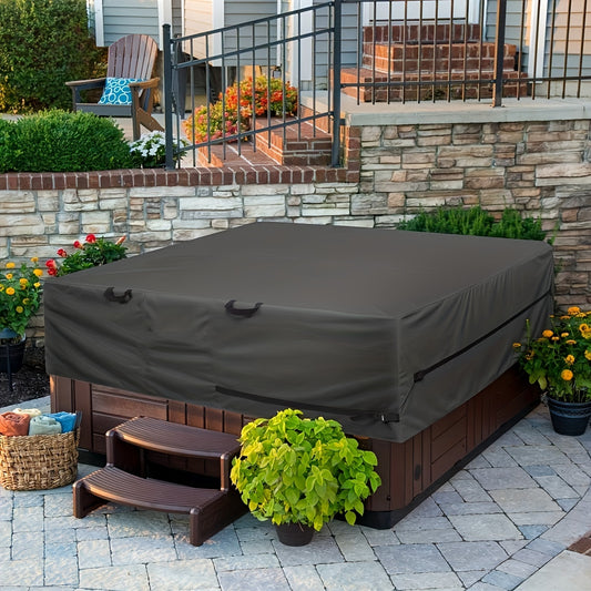 1 Pack, Outdoor Courtyard SPA Bathtub Swimming Pool Cover, Dust-proof, Leaf-proof, Rain-proof Cover, UV Protection Cover Made Of 420D Oxford Cloth With Waterproof Strip