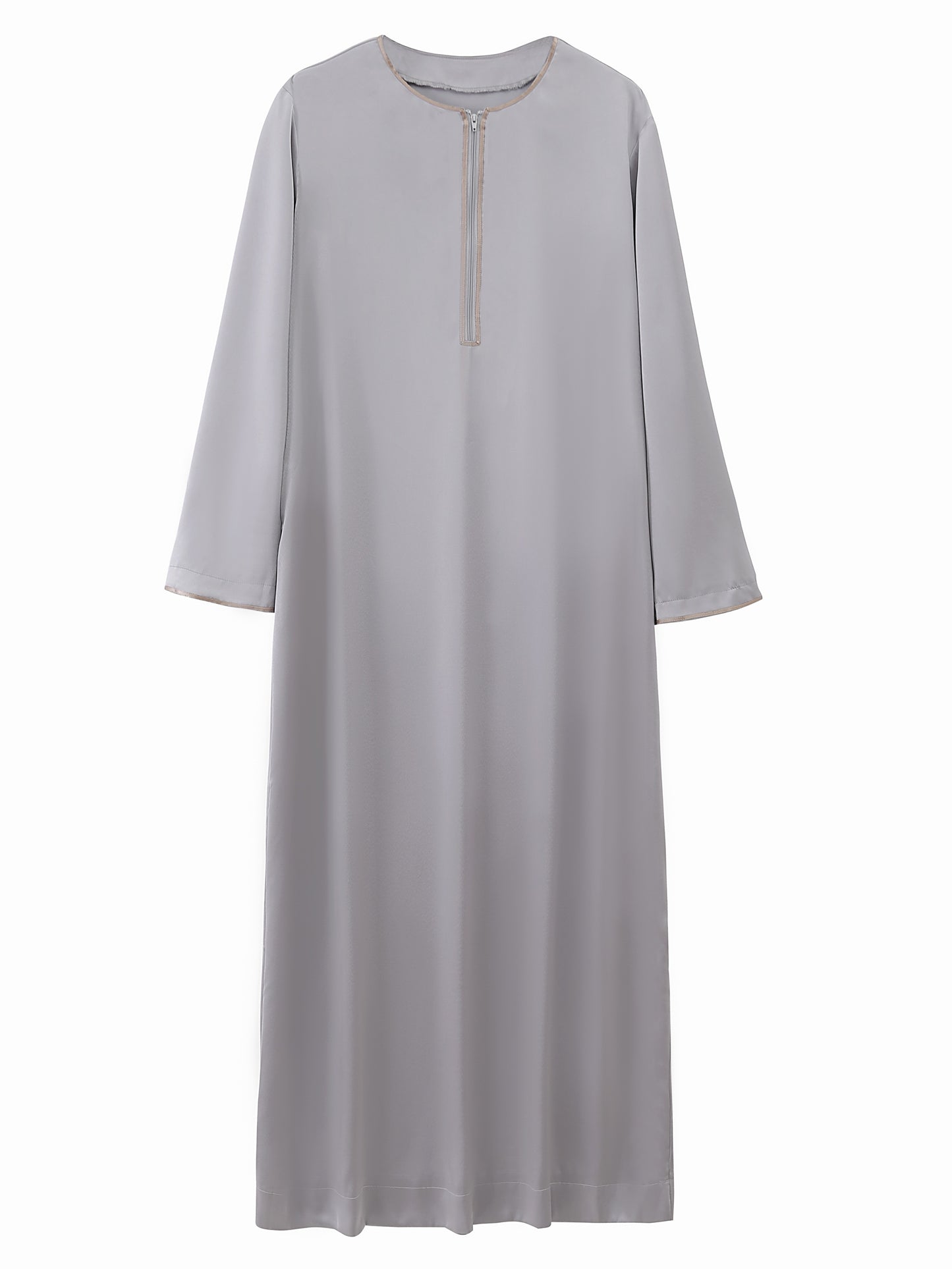 Eid Al-Adha Men's Ethnic Long Sleeve kandura, Arabic Long Gown Thobe For Men