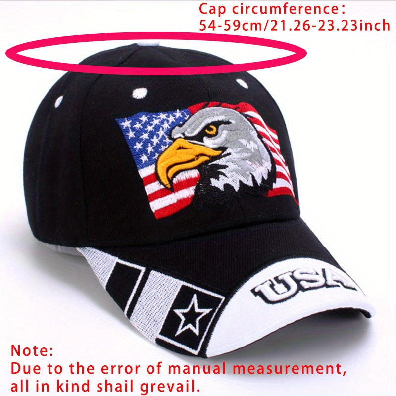 Flag USA Eagle Baseball Cap Embroidery Casual Breathable Sports Hat Outdoor Sunscreen Dad Hats For Women Men