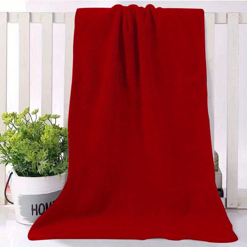 Extra Large Bath Sheet - Super Soft Quick-Dry Bath Towel, Plush Luxury Spa, Beach, Bathroom Towel - Ideal Birthday, Christmas, Thanksgiving Gift for Women & Men - Rich Red Bath Accessory, Bath Accessories, High Absorbency Fabric