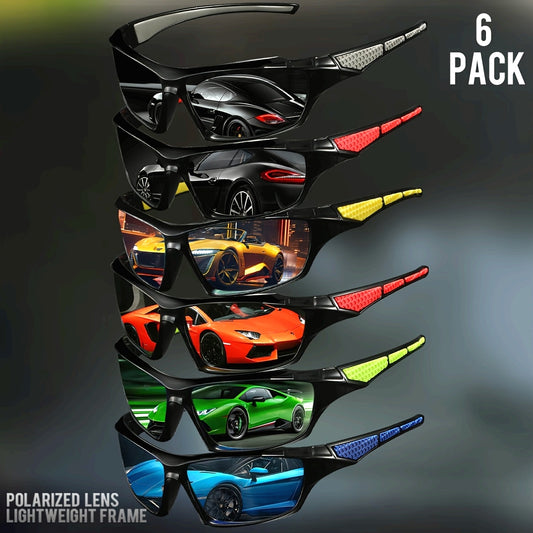 6pcs Fashion Glasses with Colored Lenses, Suitable for Daily Casual and Party Photography