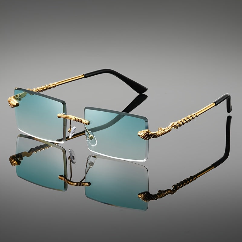 2pcs Unisex Retro Casual Frameless Glasses - Minimalist & Stylish, Perfect for Birthday Gifts and Photo Props