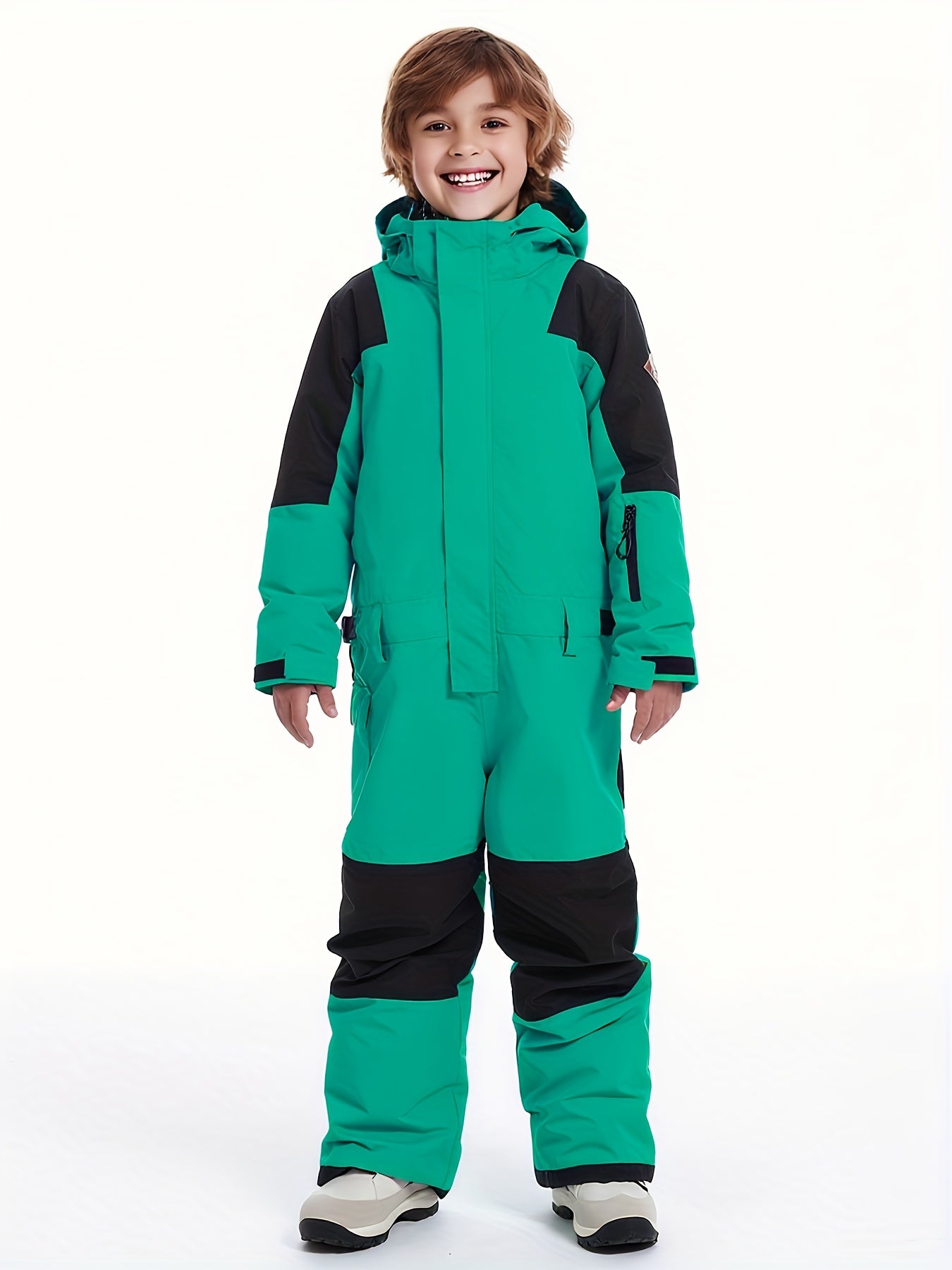 Outdoor leisure Christmas children's ski wear for boys and girls aged 3 and above, sporty and casual, suitable for outdoor activities, all-in-one pants, warm and windproof, essential for skiing., Snow Jacket For Boys, Thermals And Snow Gear For Girls, Sn