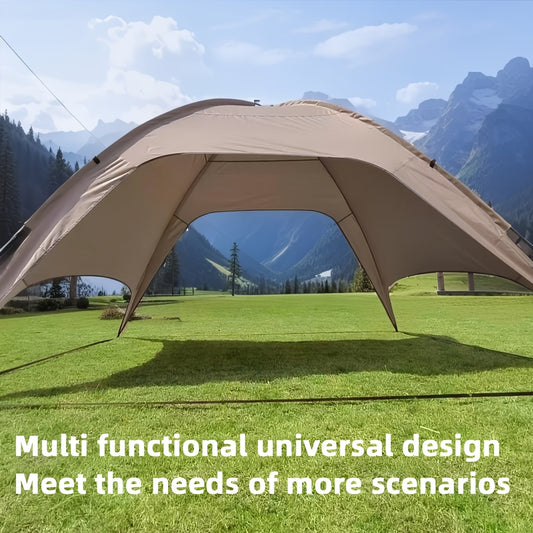 Portable Dome Tent with Windproof Design & Sunshade Canopy - Lightweight All-Weather Shelter for Camping, Beach, Fishing, Hiking, Family Travel - Easy Setup with Drawstring Closure, Golden Color, Tents for Camping, Beach Shelter, Outdoor Shelter, Sturdy