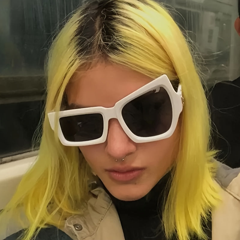 1pc Retro Irregular Oversized Fashion Glasses Women Men Trendy Personality Female