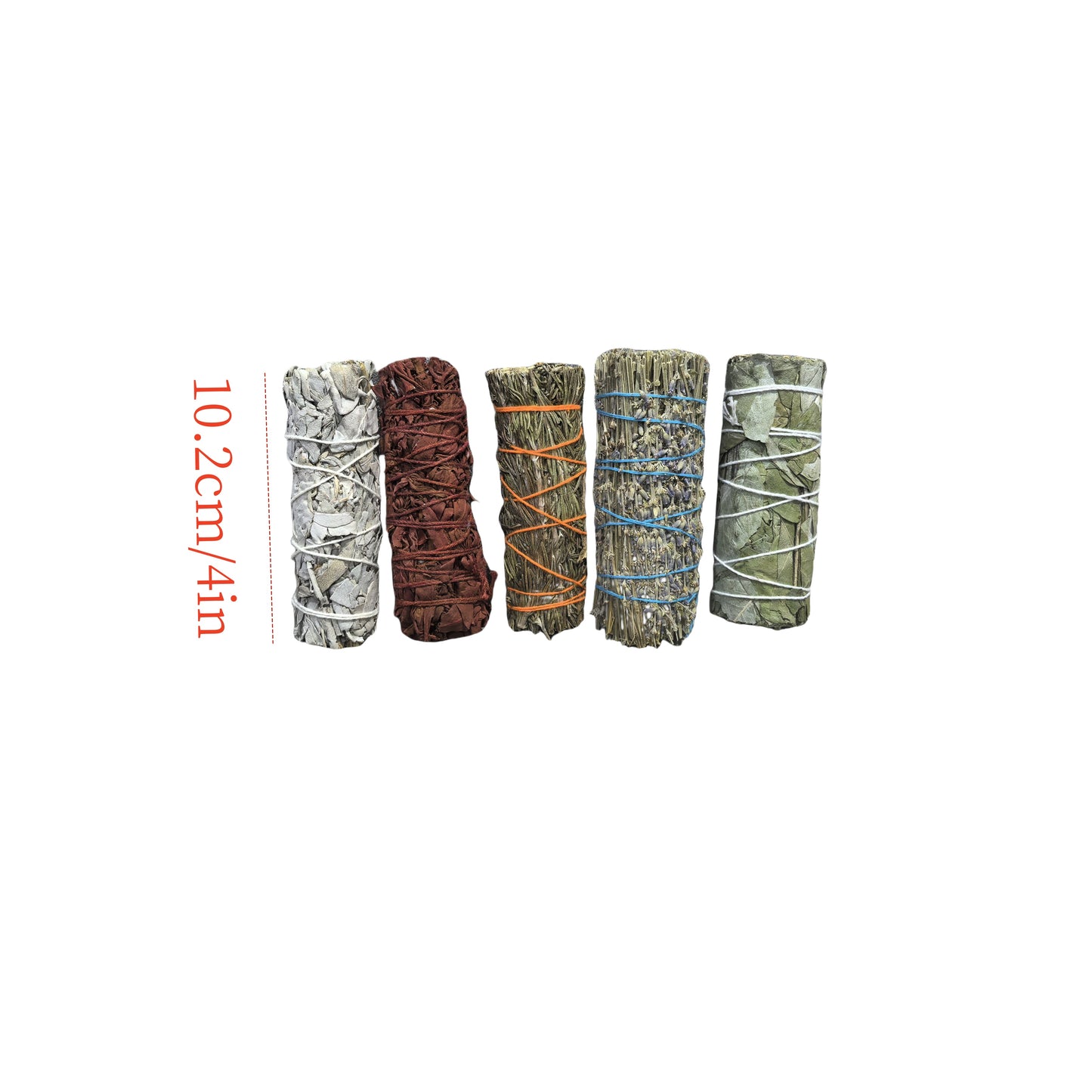 The Perfect Incense Set Includes White Rat Tail Grass, Dragon Blood Grass, Rosemary, Lavender, Eucalyptus Leaves, Used for Home Cleaning, Yoga And Other Application Rituals, Holiday Gifts
