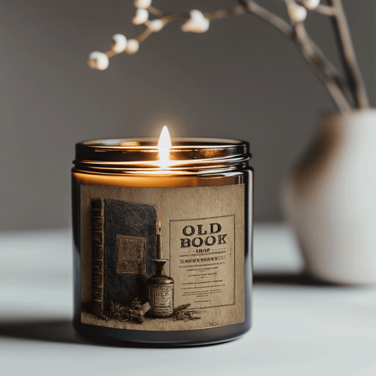 1pc Bookstore Day Vintage Old Book Design Candle - Soy Wax Literary Gift with Open Book & Candle Graphic - Long-Lasting (8-12 hrs) in Jar - Birthday, Christmas, Library Gifts for Writers, Book Lovers, Librarians - Reading Decor, Cozy Ambiance, Literaryth
