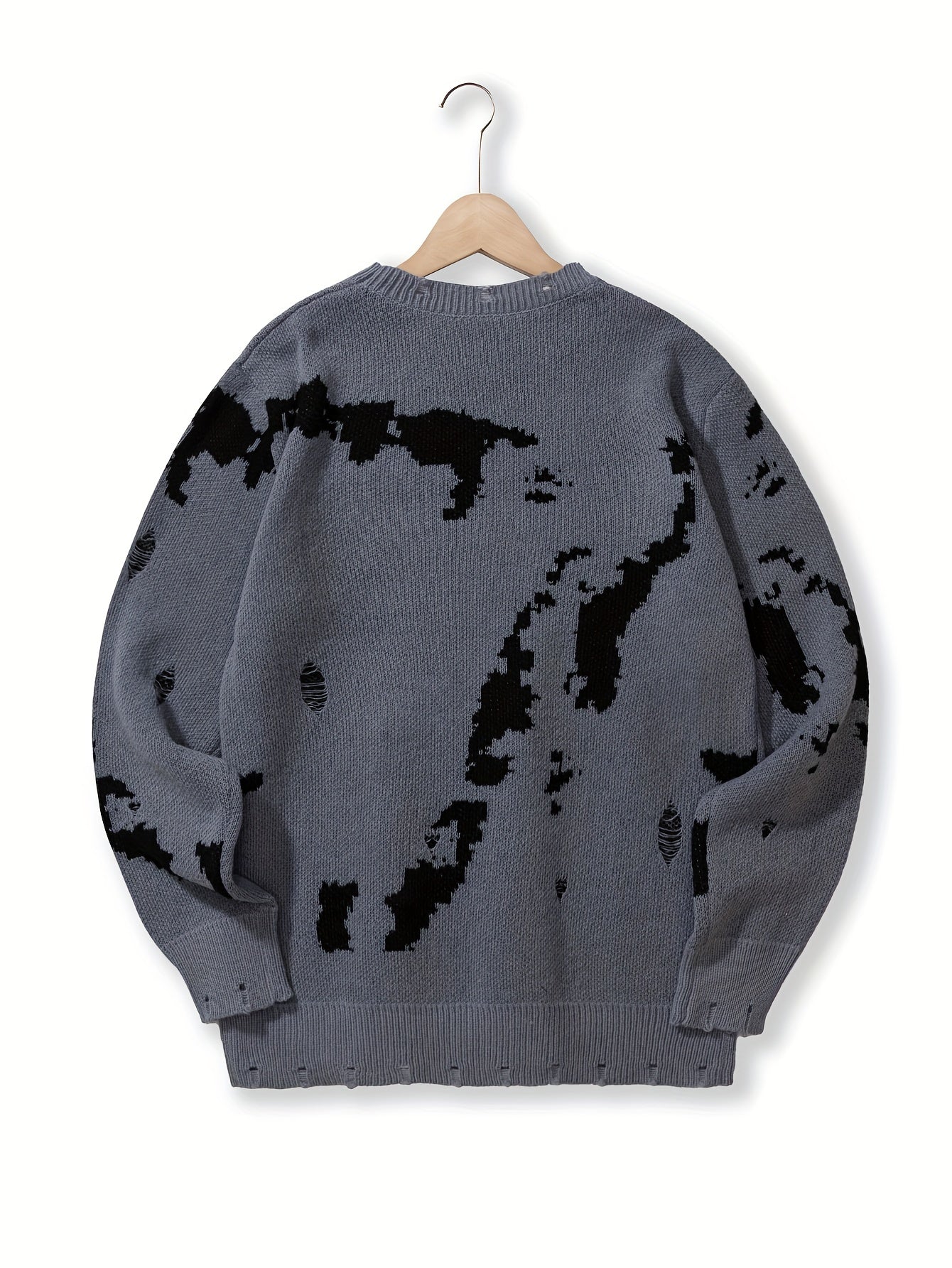 All Match Knitted Sweater, Men's Casual Warm Slightly Stretch Crew Neck Pullover Sweater For Men Fall Winter