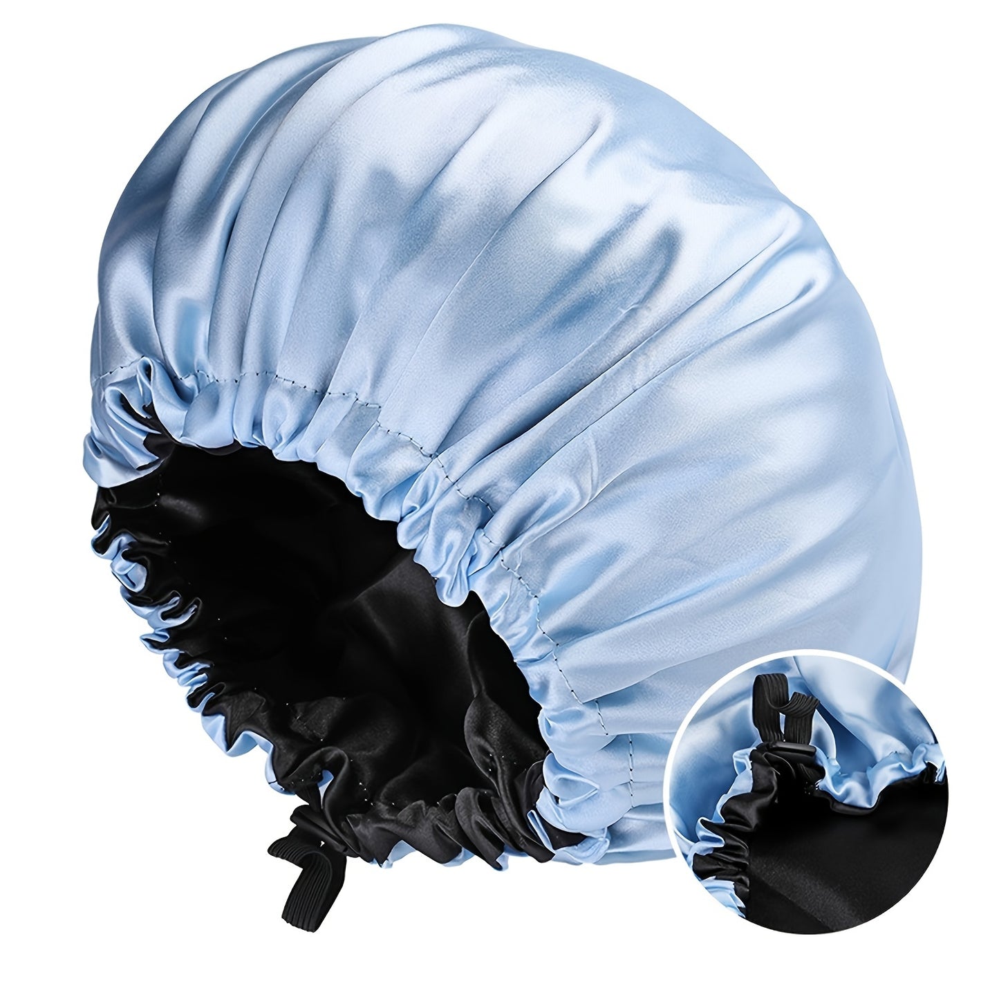 [Satin Sleep Bonnet] Double Layer Satin Bonnet For Sleeping - Adjustable Bonnet For Curly Hair - Large Satin Lined Sleep Cap For Women