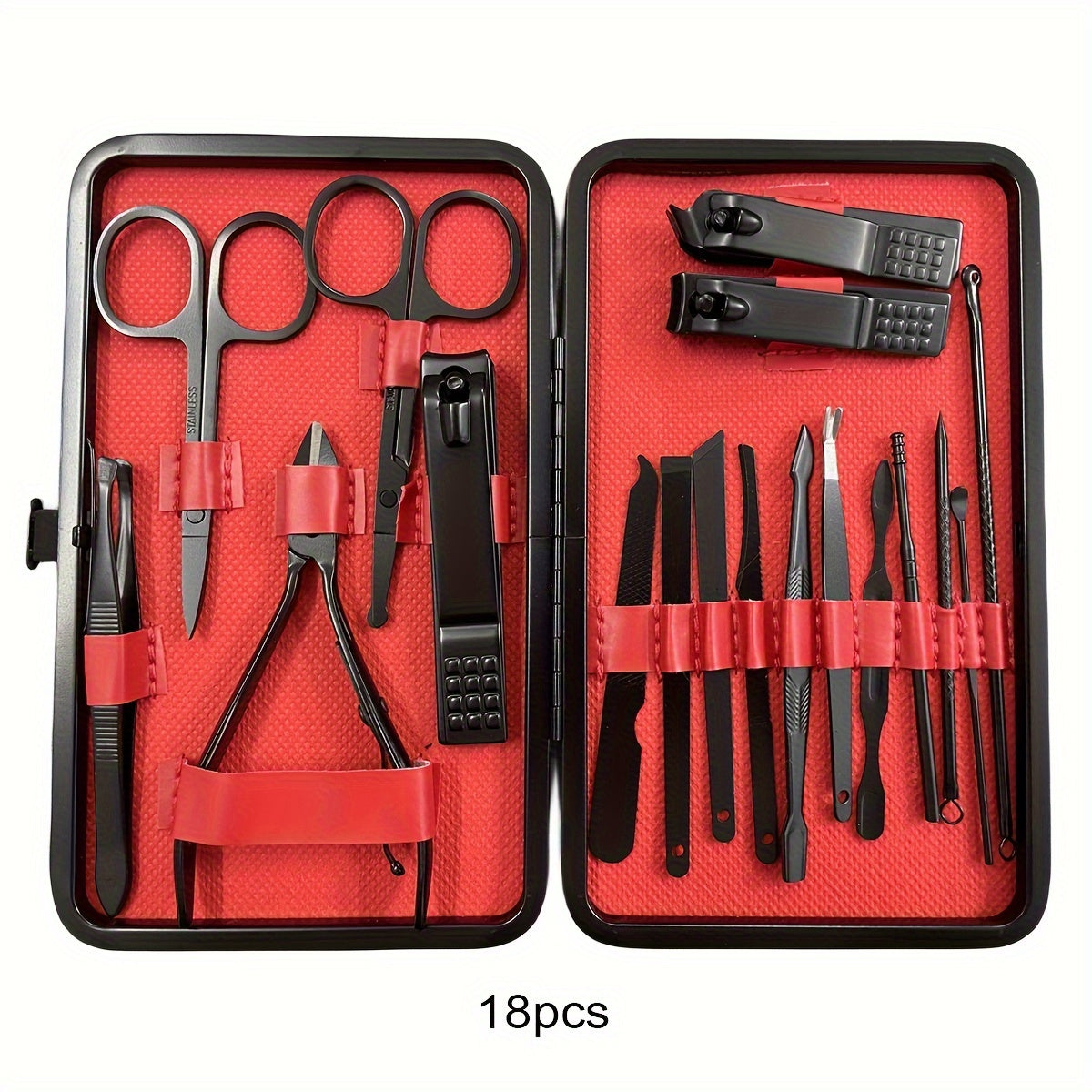 7/11/18 pcs Professional Manicure and Pedicure Kit - Includes Stainless Steel Cuticle Nipper, Nail Clippers, Scissors, and Nail Polish Tools - Perfect for Home Grooming and Salon Use