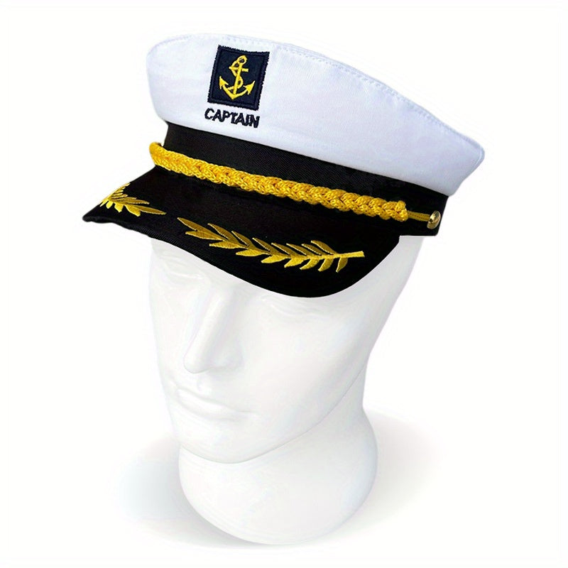 Navy Captain Hat - Flat Top Sun Hat for Outdoor Travel Leisure - Ideal Gift for Men and Women