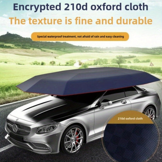 Semi-Automatic Car Roof Cover - Durable Fiberglass Material, Waterproof & Windproof, Warm and Rain-Resistant, Multi-Use Sunshade for All Vehicle Models, Fishing Umbrella