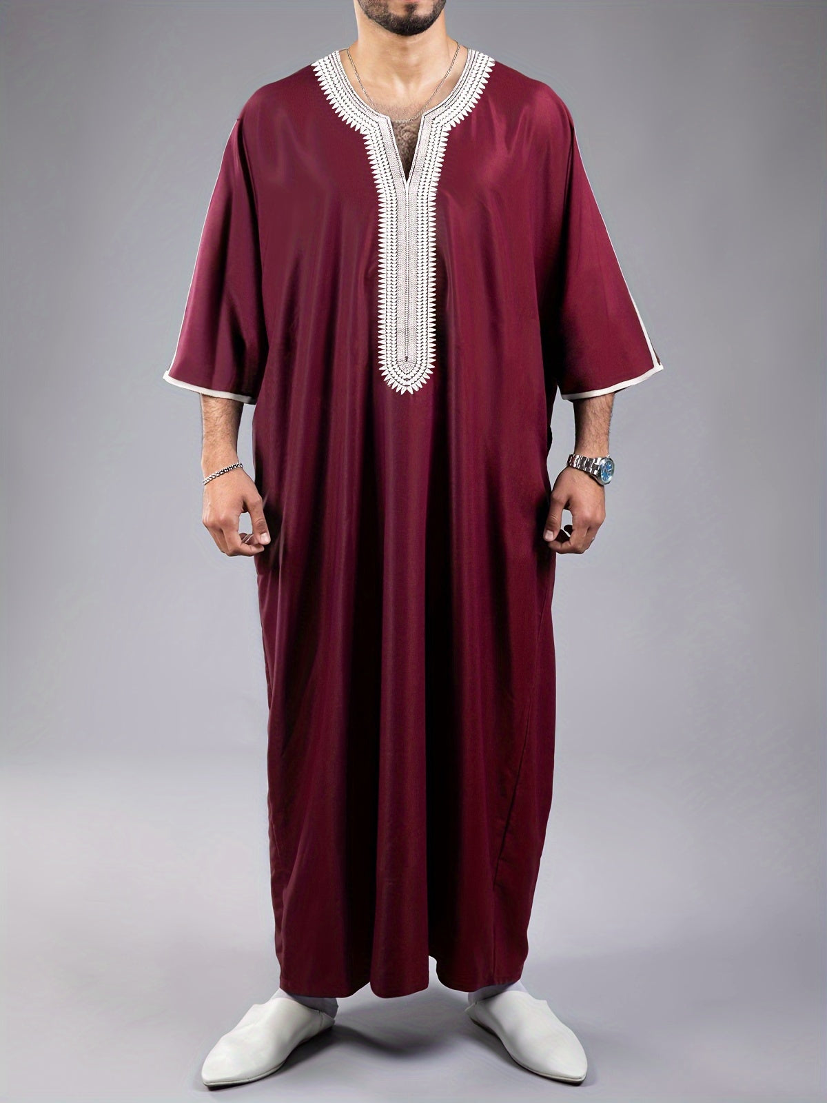 Eid Al-Adha Men's Thobe Kaftan Costume, Kandoura For Men, Moroccan Thobes, Kaftan Clothes, Eid Al-Adha