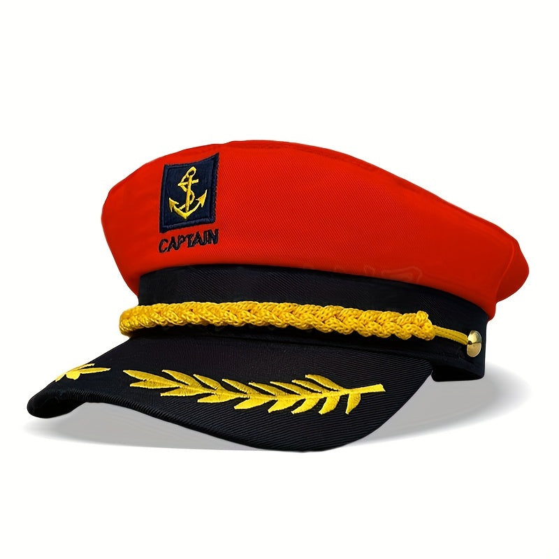 Navy Captain Hat - Flat Top Sun Hat for Outdoor Travel Leisure - Ideal Gift for Men and Women