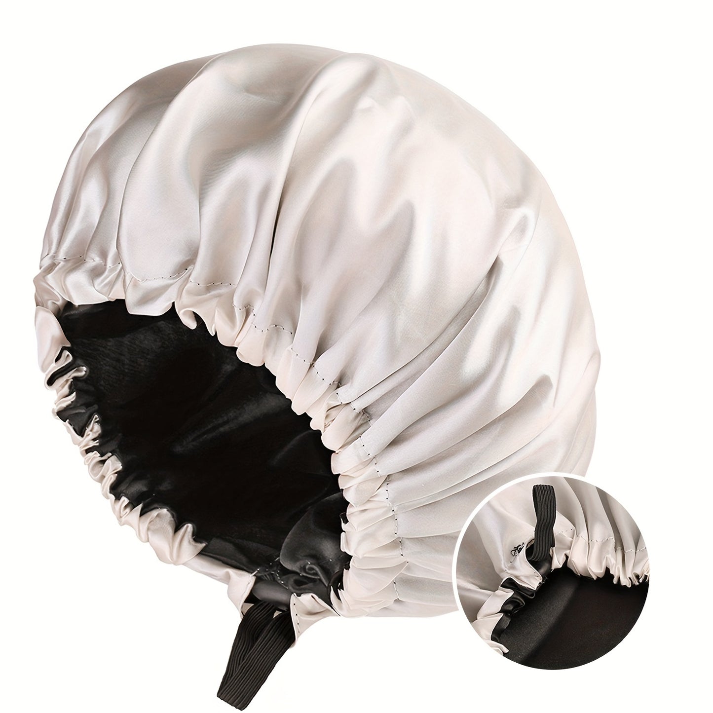 [Satin Sleep Bonnet] Double Layer Satin Bonnet For Sleeping - Adjustable Bonnet For Curly Hair - Large Satin Lined Sleep Cap For Women