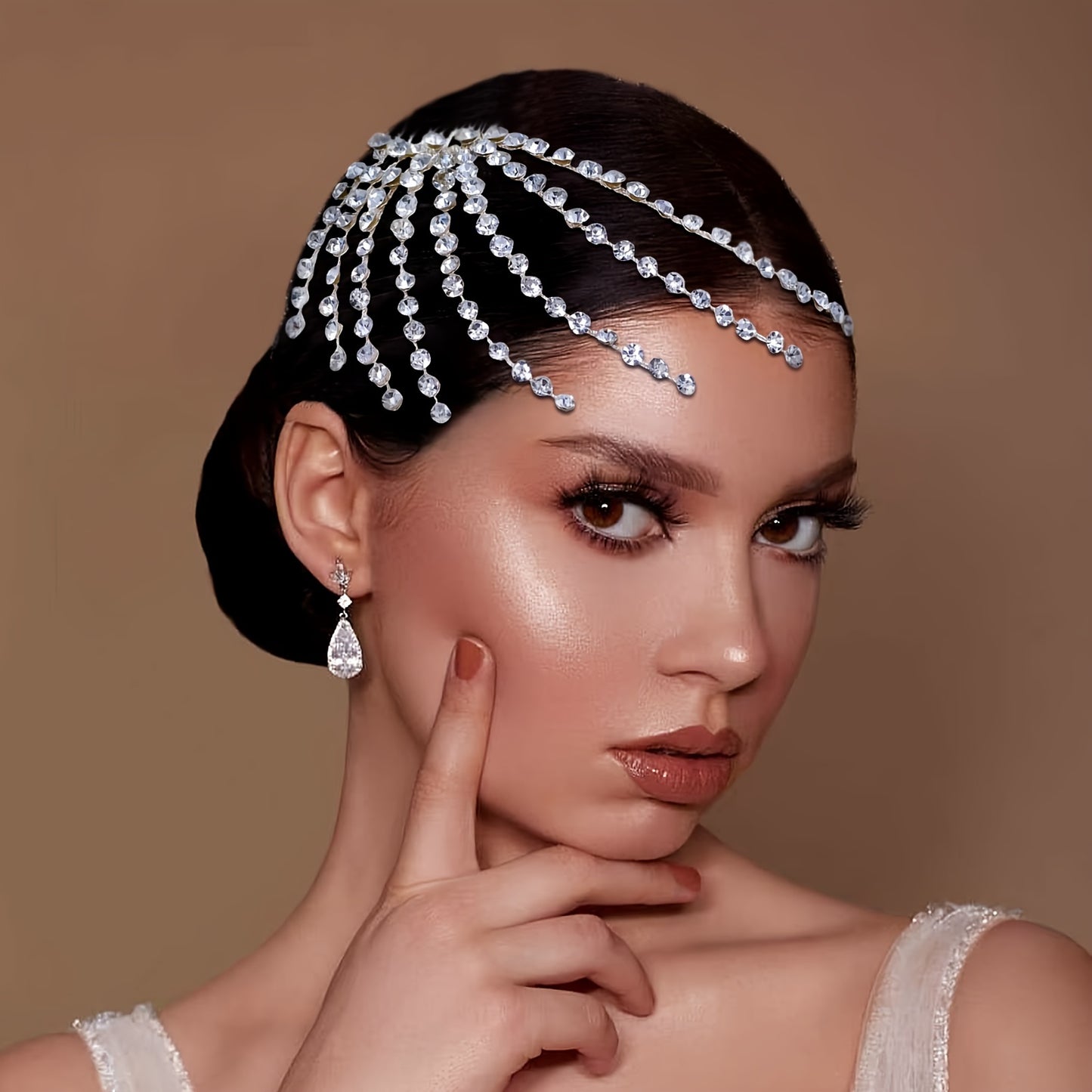 Elegant Silvery Sparkle Crystal Bridal Headpiece - Hand-Washable, Rhinestone Wedding Hair Accessory For Women