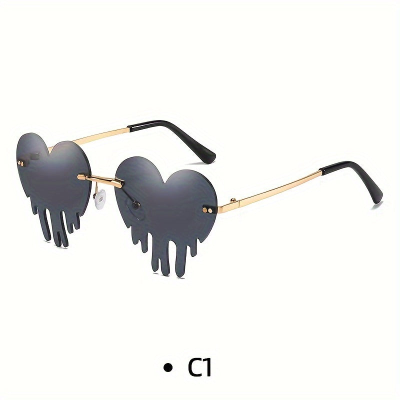 Europe and the United States retro love ins cute men and women funny bungee di photo network celebrity personality exaggerated fashion glasses show glasses