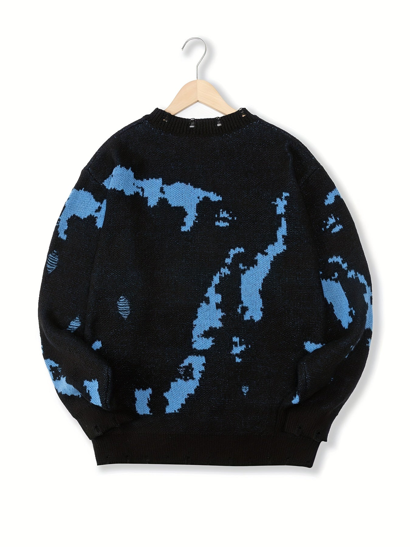 All Match Knitted Sweater, Men's Casual Warm Slightly Stretch Crew Neck Pullover Sweater For Men Fall Winter