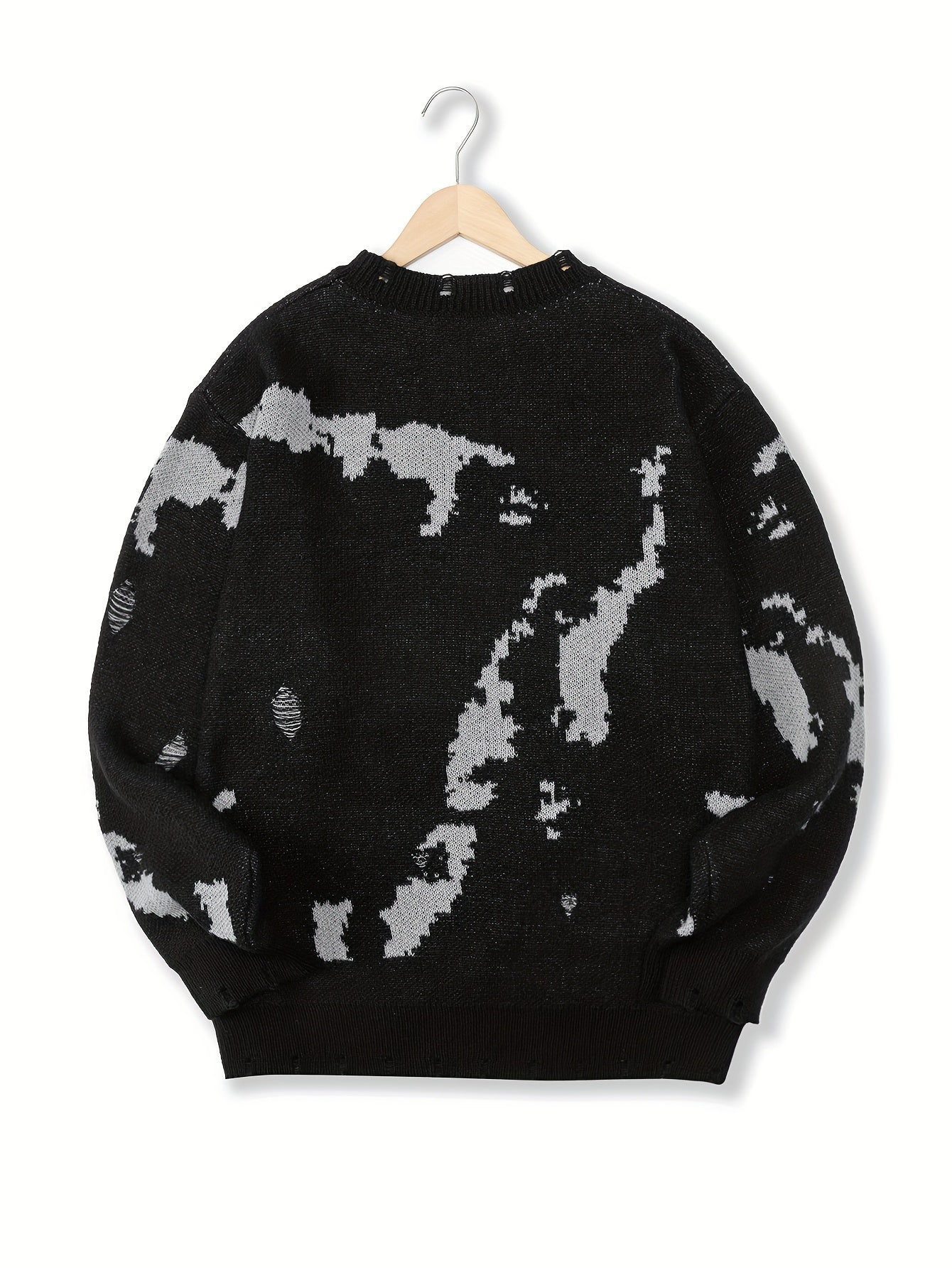 All Match Knitted Sweater, Men's Casual Warm Slightly Stretch Crew Neck Pullover Sweater For Men Fall Winter