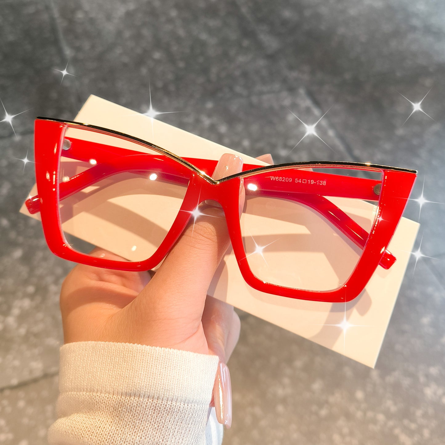 CABECADE Women's & Men's Cat-Eye Glasses - Oversized Round Frame Non-Prescription Glasses, Lightweight Clear/ Glasses for Everyday & Formal Events - Brown/Pink/Black/White/Beige/Tan - Non-Prescription Eyewear for Parties, Photos, Video Calls - Fashion St