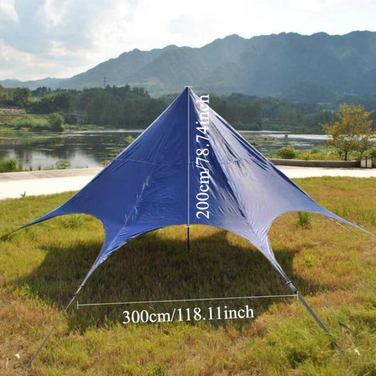 Silvery-Coated Octagonal Sunshade Canopy, Lightweight Beach Umbrella Shade Tent, Multi-Purpose Eight-Legged Awning, Sunshade Tent, Picnic Shade, Octagonal Canopy, Portable Design, Silvercoated Fabric, Multipurpose Tent, Beachgoers, Travelers