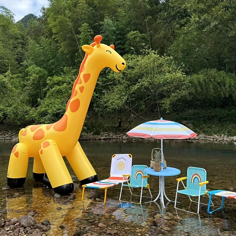 Giant Giraffe Inflatable Water Sprayer, for Backyard, Lawn, Outdoor Playtime Fun Summer Activity