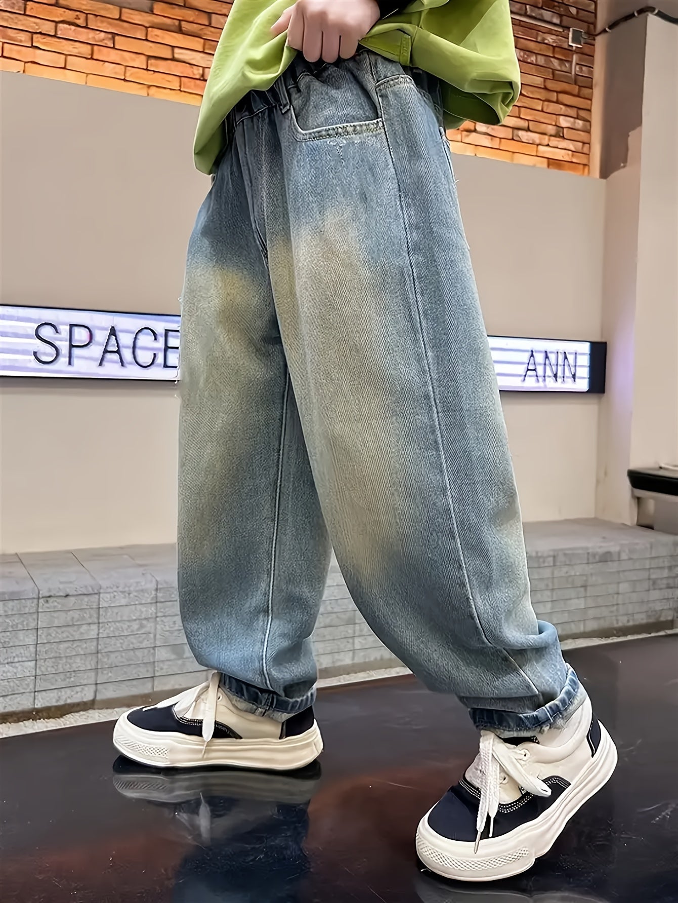 Boys' Jeans - Non-Stretchy Casual Pants with Pocket Details, Loose Fit for Everyday & Formal Wear - Spring/Fall Everyday Pants for Kids (Easy Care), Spring Fall Clothing, Playful Graphic Jeans, Durable Kids Clothing, Perfect for Outdoor