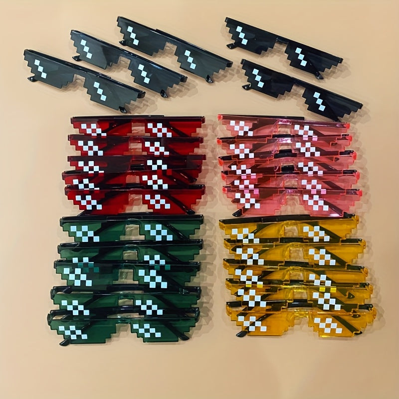 25 Pairs of Unisex Mosaic Glasses, Suitable for Party Gatherings and Fun Photography
