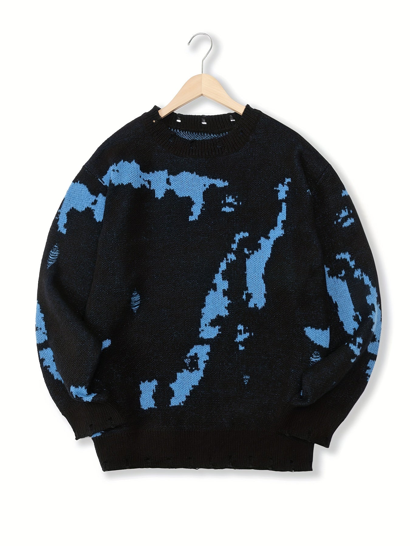 All Match Knitted Sweater, Men's Casual Warm Slightly Stretch Crew Neck Pullover Sweater For Men Fall Winter