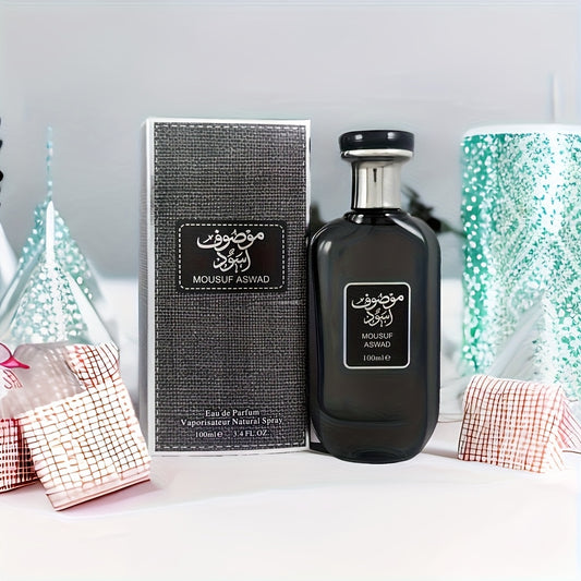 Luxury Arabic Oud Perfume for Men - 100ml Premium Oriental Fragrance in Sleek Black Glass Bottle | Exotic Spicy Woody Scent | Elegant Gift Set for Him with Surprise Presentation (Eid/Birthday/Anniversary)
