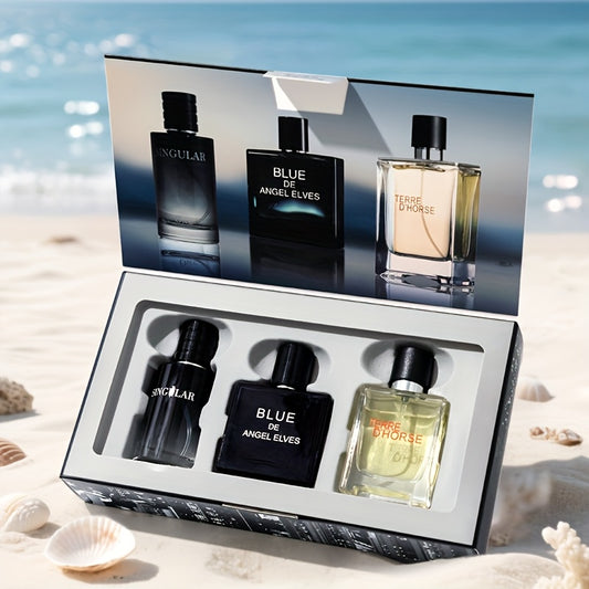 Men's Perfume Set, 3 Bottles - Versatile Fragrances for Various Occasions, Enhance Masculine Charm & Confidence. Premium Scent Collection, Perfect Gift for Men to Pair with Any Outfit, Ideal Holiday Present